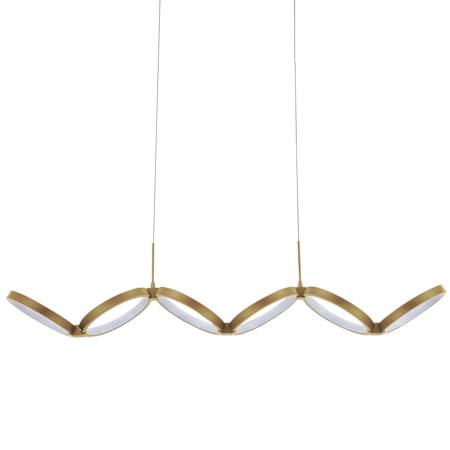 Dainolite Philo 40" Wide LED Suspension Linear Pendant Aged Brass