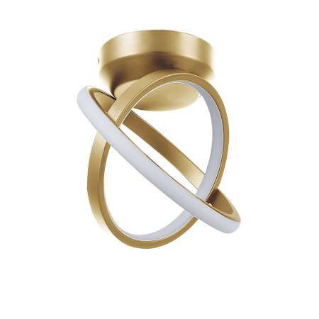 Dainolite Philo 7" Wide LED Semi-Flush Ceiling Fixture Aged Brass