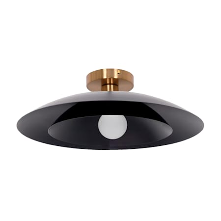 Dainolite Pima 18" Wide Semi-Flush Ceiling Fixture Matte Black
