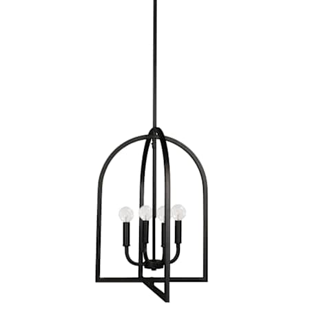 Dainolite Pamela 4 Light 16" Wide Pendant Matte Black
