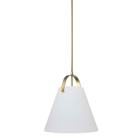 Dainolite Polly 13" Wide Pendant White / Aged Brass