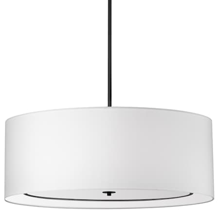 Dainolite Porscha 4 Light 34" Wide Pendant Matte Black / White