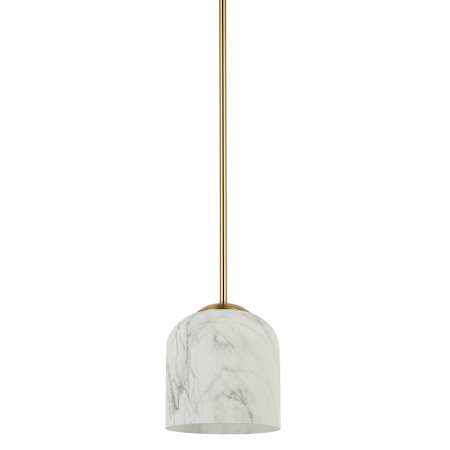 Dainolite Patrice 7" Wide Mini Pendant Alabaster / Aged Brass