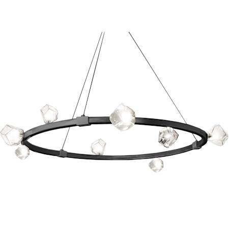 Dainolite Pearlene 12 Light 43" Wide Ring Chandelier Matte Black