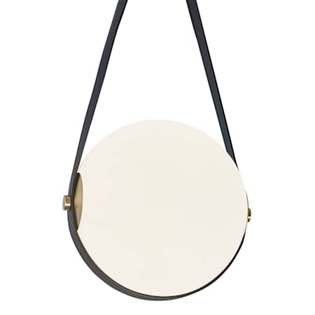 Dainolite Persis 12" Wide LED Pendant White / Aged Brass