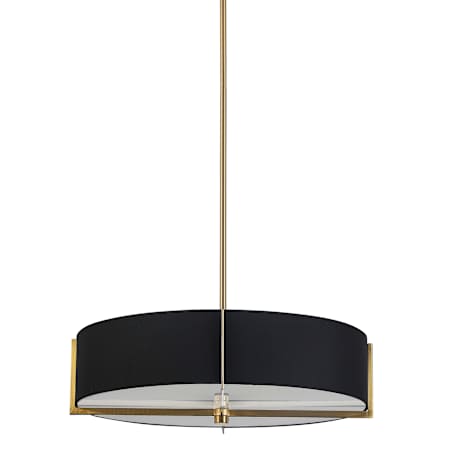 Dainolite Preston 4 Light 21" Wide Pendant Aged Brass / Black
