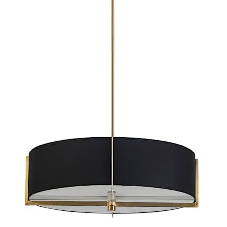 Dainolite Preston 4 Light 26" Wide Pendant Aged Brass / Black