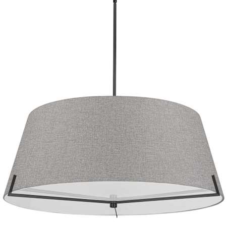 Dainolite Preston 4 Light 33" Wide Dimmable Pendant Matte Black / Grey