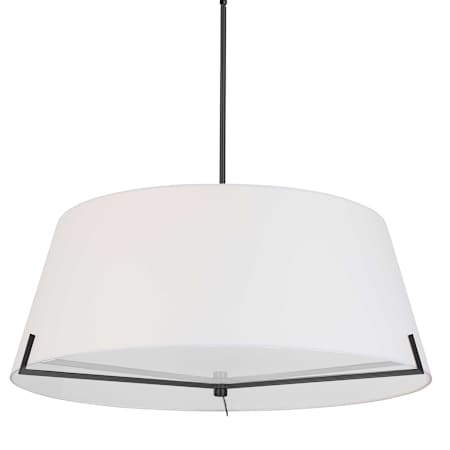 Dainolite Preston 4 Light 33" Wide Pendant Matte Black / White