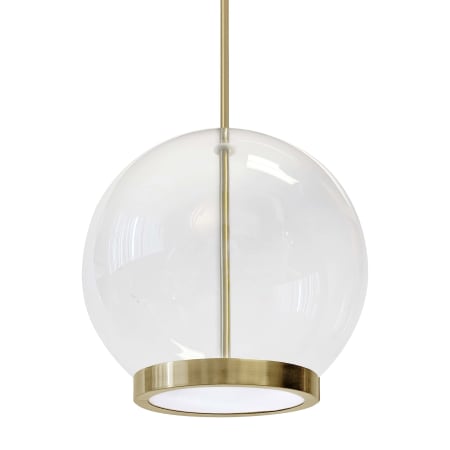Dainolite Picotas 12" Wide LED Pendant Aged Brass / Clear