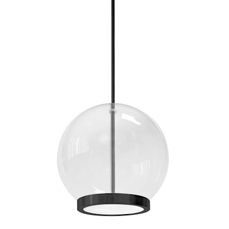 Dainolite Picotas 12" Wide LED Pendant Matte Black / Clear