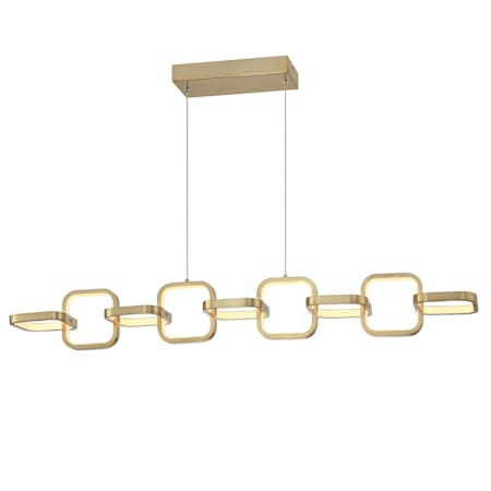 Dainolite Patsy 43" Wide Abstract Linear Pendant Aged Brass