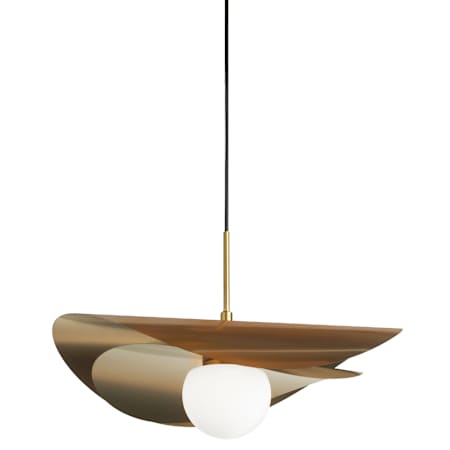 Dainolite Paven 20" Wide Pendant Aged Brass