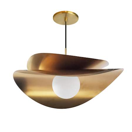 Dainolite Paven 20" Wide LED Pendant Aged Brass