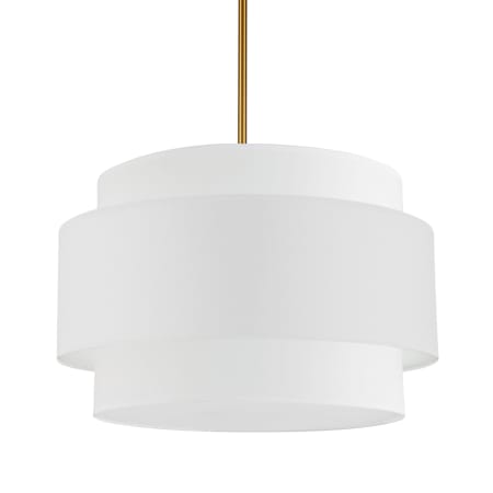Dainolite Priya 4 Light 22" Wide Pendant Aged Brass / White