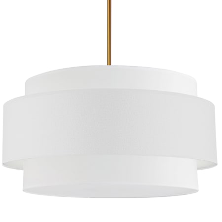 Dainolite Priya 4 Light 30" Wide Pendant Aged Brass / White