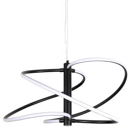 Dainolite Romy 24" Wide LED Abstract Chandelier Matte Black