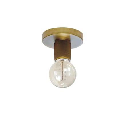 Dainolite Roswell 5" Wide Flush Mount Ceiling Fixture Aged Brass
