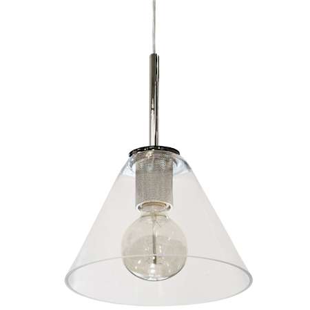 Dainolite Roswell 9" Wide Mini Pendant Polished Chrome / Clear