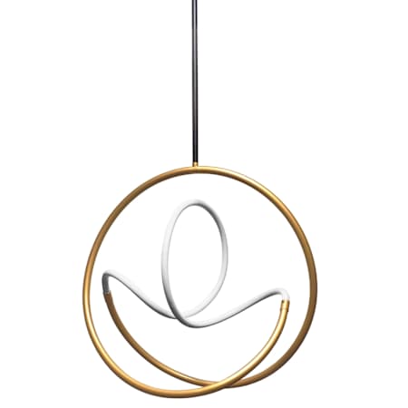 Dainolite Raelynn 25" Wide LED Abstract Pendant Gold / Matte Black