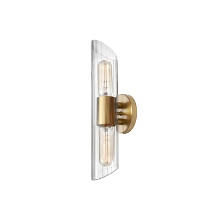 Dainolite Samantha 2 Light 5" Tall Wall Sconce Aged Brass