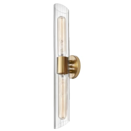 Dainolite Samantha 2 Light 5" Tall Wall Sconce Aged Brass