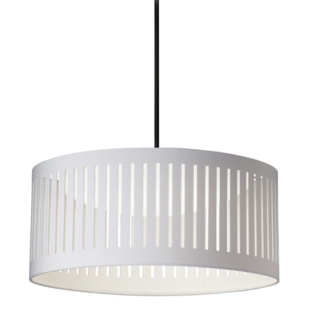 Dainolite Slit Drum 20" Wide LED Pendant Matte Black / White