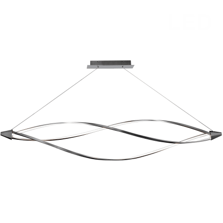 Dainolite Seli Single Light 72" Wide LED Chandelier Satin Chrome