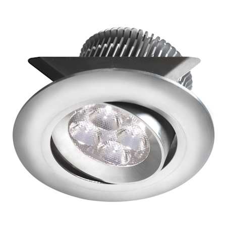 Dainolite LED Integrated Recessed Fixture 3.5" Adjustable Recessed Trim Anodized Aluminum