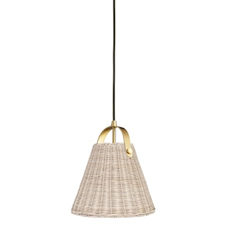 Dainolite Shenandoah 13" Wide Pendant Natural / Aged Brass