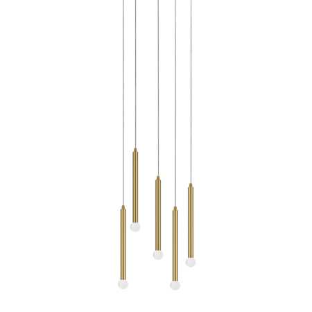 Dainolite Sanya 5 Light 24" Wide Multi Light Pendant Aged Brass