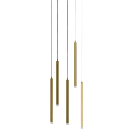Dainolite Sanya 24" Wide LED Multi Light Pendant Aged Brass / White