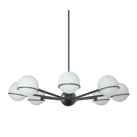 Dainolite Sofia 8 Light 38" Wide Chandelier Matte Black
