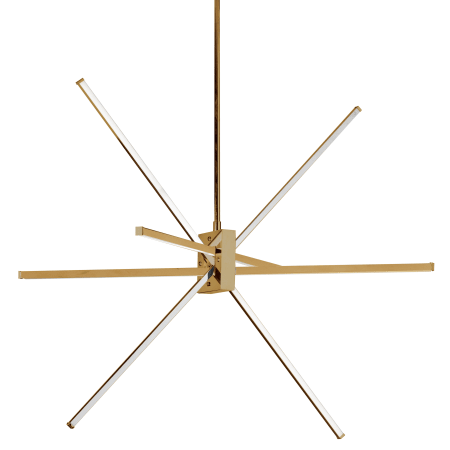 Dainolite Summit 4 Light 30" Wide LED Abstract Sputnik Chandelier Aged Brass