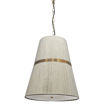 Dainolite Sylvie 3 Light 18" Wide Pendant Natural / Aged Brass