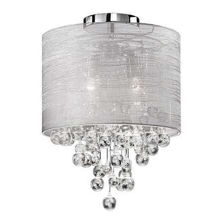 Dainolite Tahnee 2 Light 12" Wide Semi-Flush Ceiling Fixture Polished Chrome