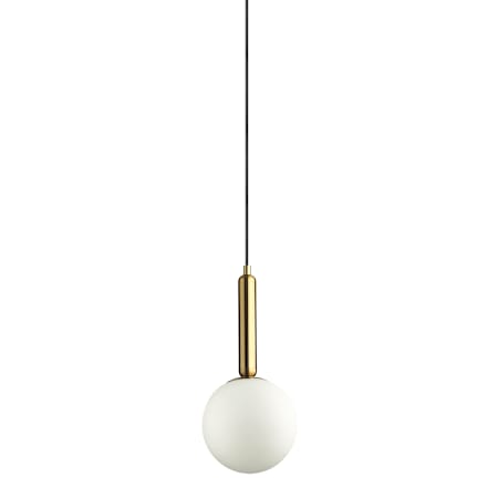 Dainolite Tara 6" Wide Mini Pendant Aged Brass / White