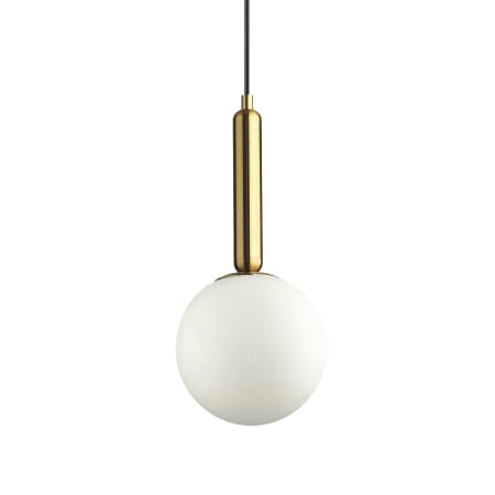 Dainolite Tara 6" Wide Mini Pendant Aged Brass / White