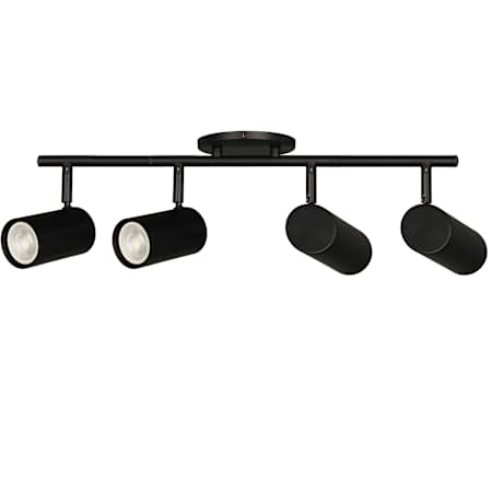 Dainolite Taylor 4 Light 25" Wide Fixed Rail Ceiling Fixture Matte Black