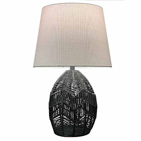 Dainolite Tillie 19" Tall Vase Table Lamp Black / Beige