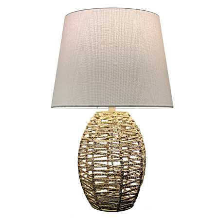 Dainolite Tillie 18" Tall Vase Table Lamp Natural / Beige