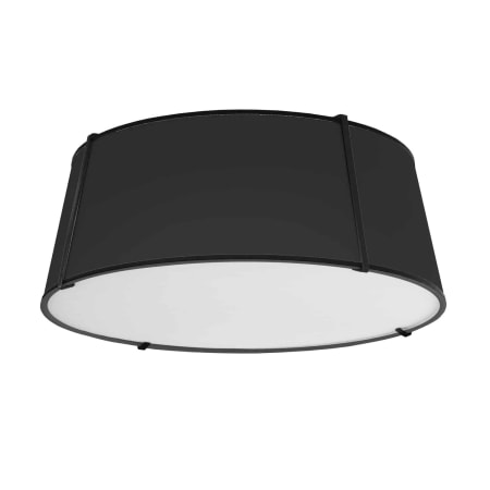 Dainolite Trapezoid 4 Light 22" Wide Semi-Flush Drum Ceiling Fixture Black