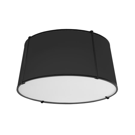 Dainolite Trapezoid 3 Light 16" Wide Semi-Flush Drum Ceiling Fixture Black