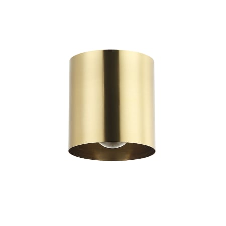 Dainolite Theron 5" Wide Flush Mount Ceiling Fixture Aged Brass