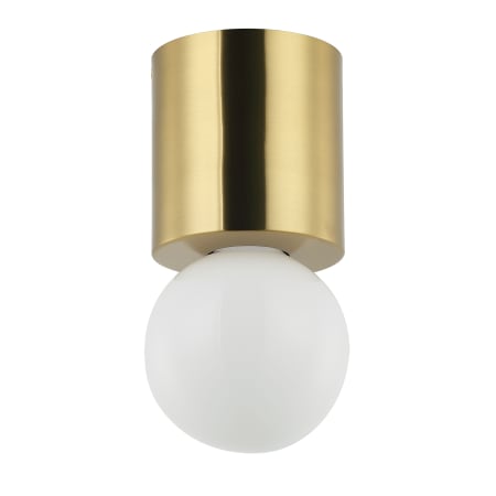 Dainolite Theron 5" Wide Semi-Flush Ceiling Fixture Aged Brass