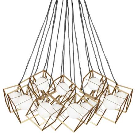 Dainolite Thomson 16 Light 34" Wide Abstract Chandelier Gold