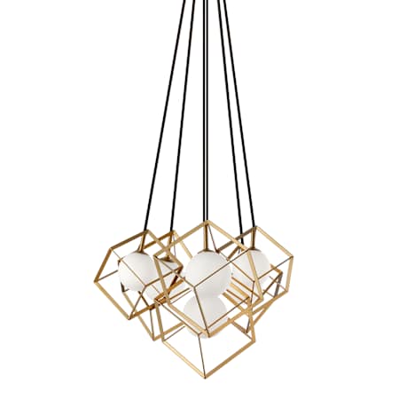 Dainolite Thomson 6 Light 21" Wide Abstract Chandelier Gold