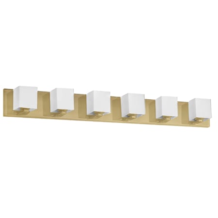 Dainolite Verona 6 Light 36" Wide Bathroom Vanity Light Aged Brass