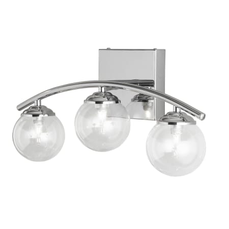 Dainolite Vanda 3 Light 20" Wide Bathroom Vanity Light Polished Chrome