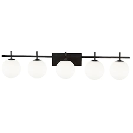 Dainolite Vivaldi 5 Light 41" Wide Bathroom Vanity Light Matte Black